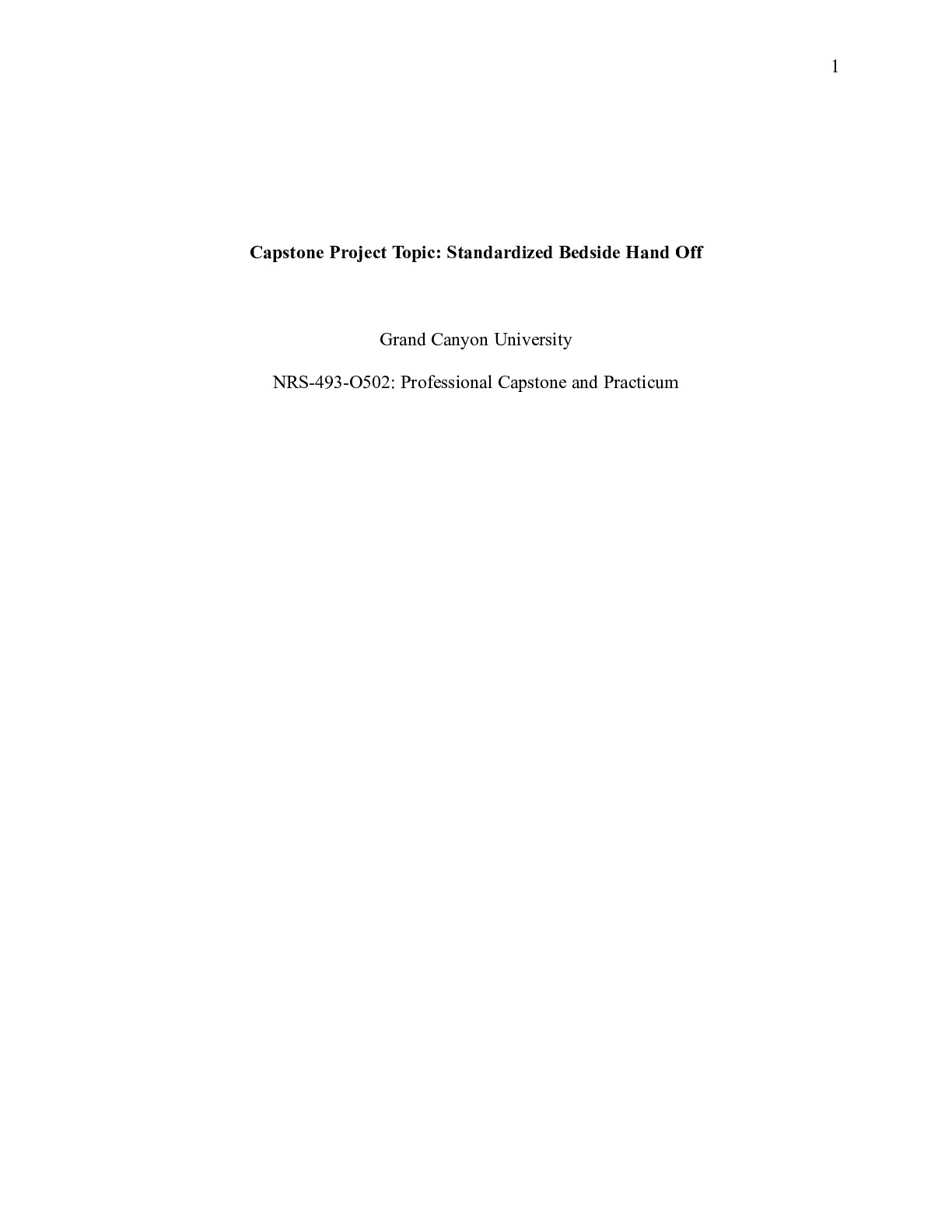 Preview image of Capstone_Topic_Selection._Bedside_Hand_off.docx    Capstone Project Topic: Standardized Be document